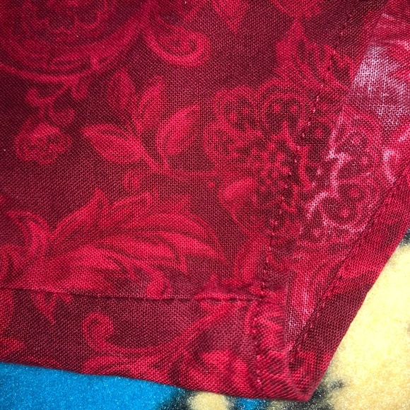 Western Dress Shirt Large red banded collar - Picture 8 of 12